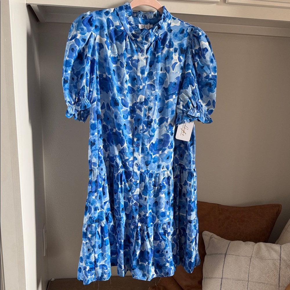 TCEC Blue and White Floral Dress